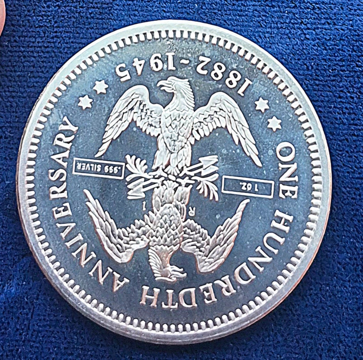 1982 FDR 100th Anniv. 1 oz .999 Fine Silver Round Plus First Day Stamp OGP Toner