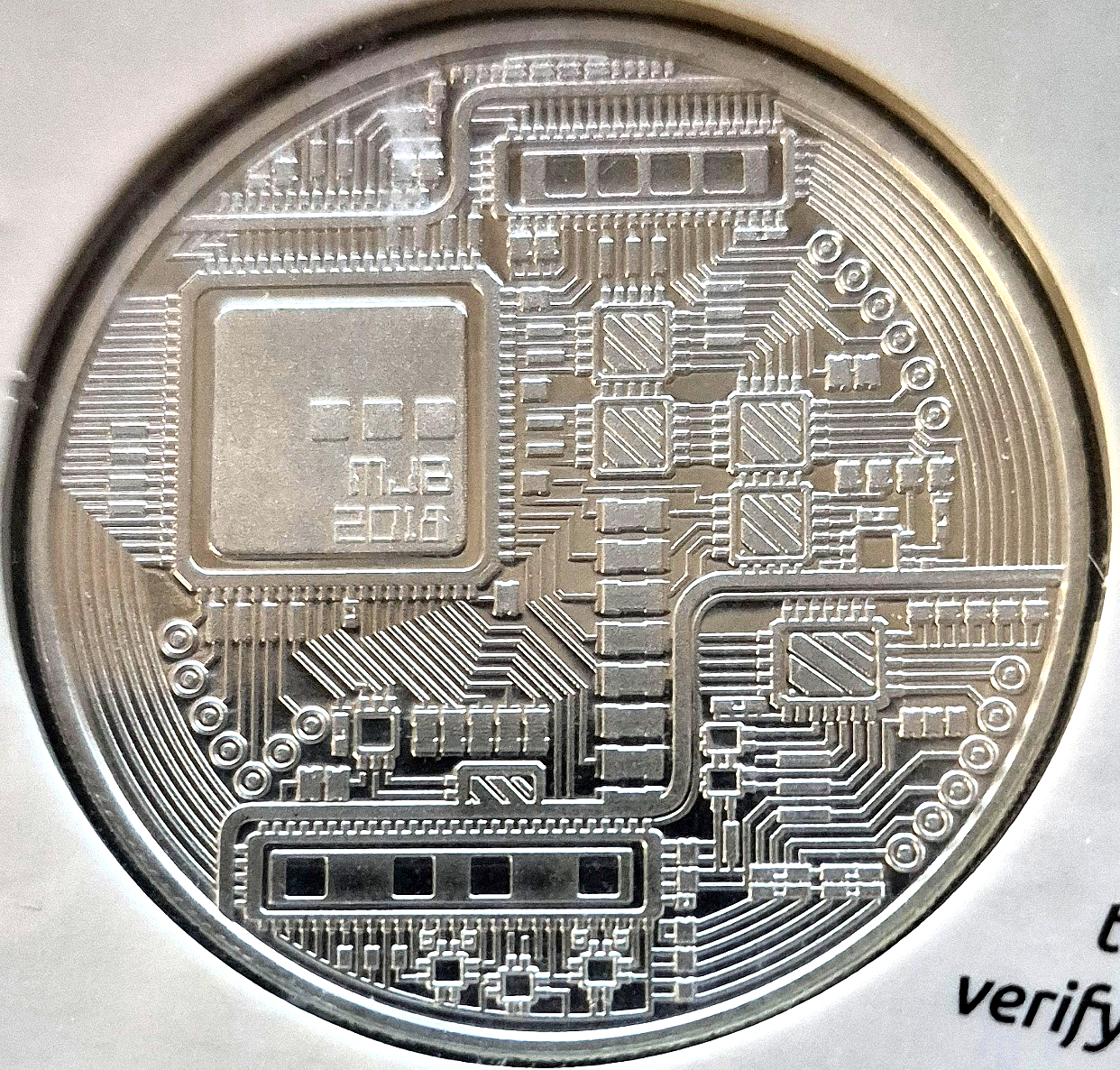 2018 Bitcoin 1 oz 99.99 Silver Round Coin Blockchain Mint Ltd 594/2500 COA & TEP