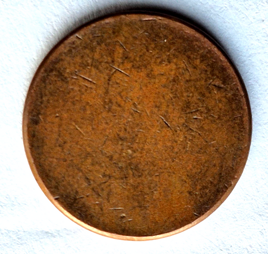 Vintage Copper Blank Planchet Lincoln Penny Cent Mint Error Coin, Item Pictured