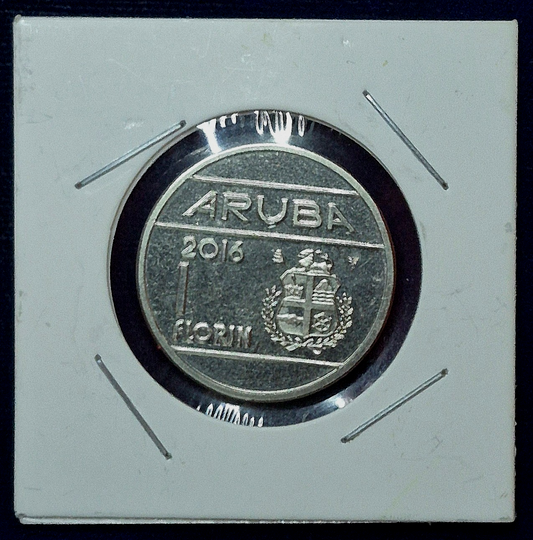 Aruba 1-Florin coin, 2016. KM# 56, nickel-plated-steel. King Willem-Alexander.
