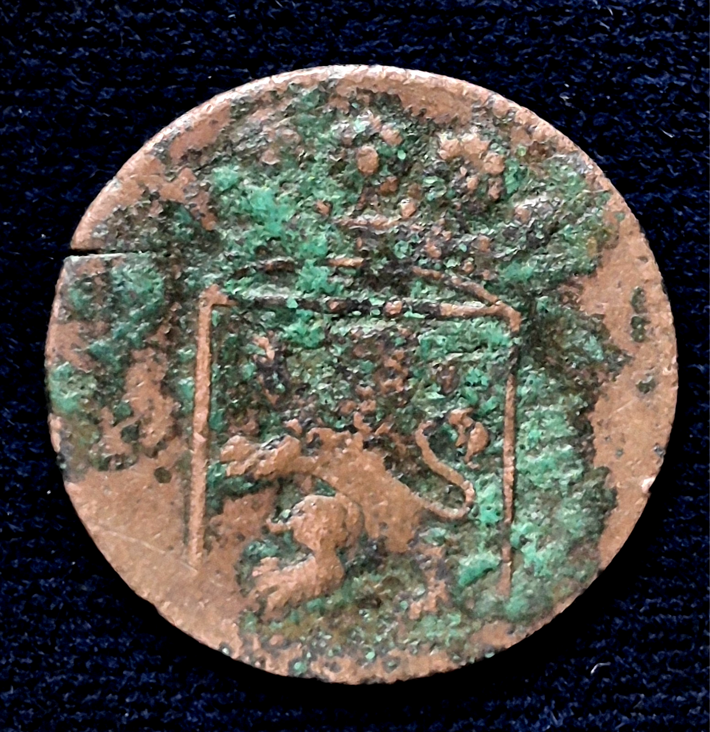 1734 Duit VOC Netherlands -Holland Dutch East India Company Colonial Coin