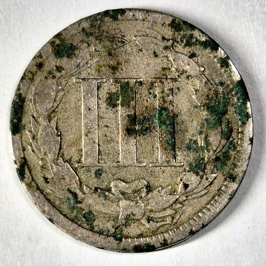 1868 3 Cent Nickel AG or Less Features Corrosion πReconditioner Challenge Coin