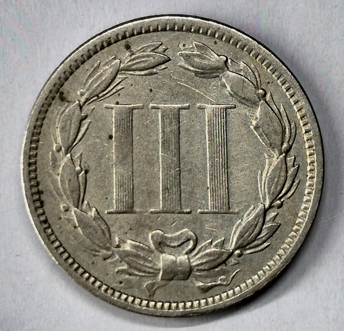 1868 3 Cent Nickel Extra Fine Features Full Liberty Partial Pillars US 3C