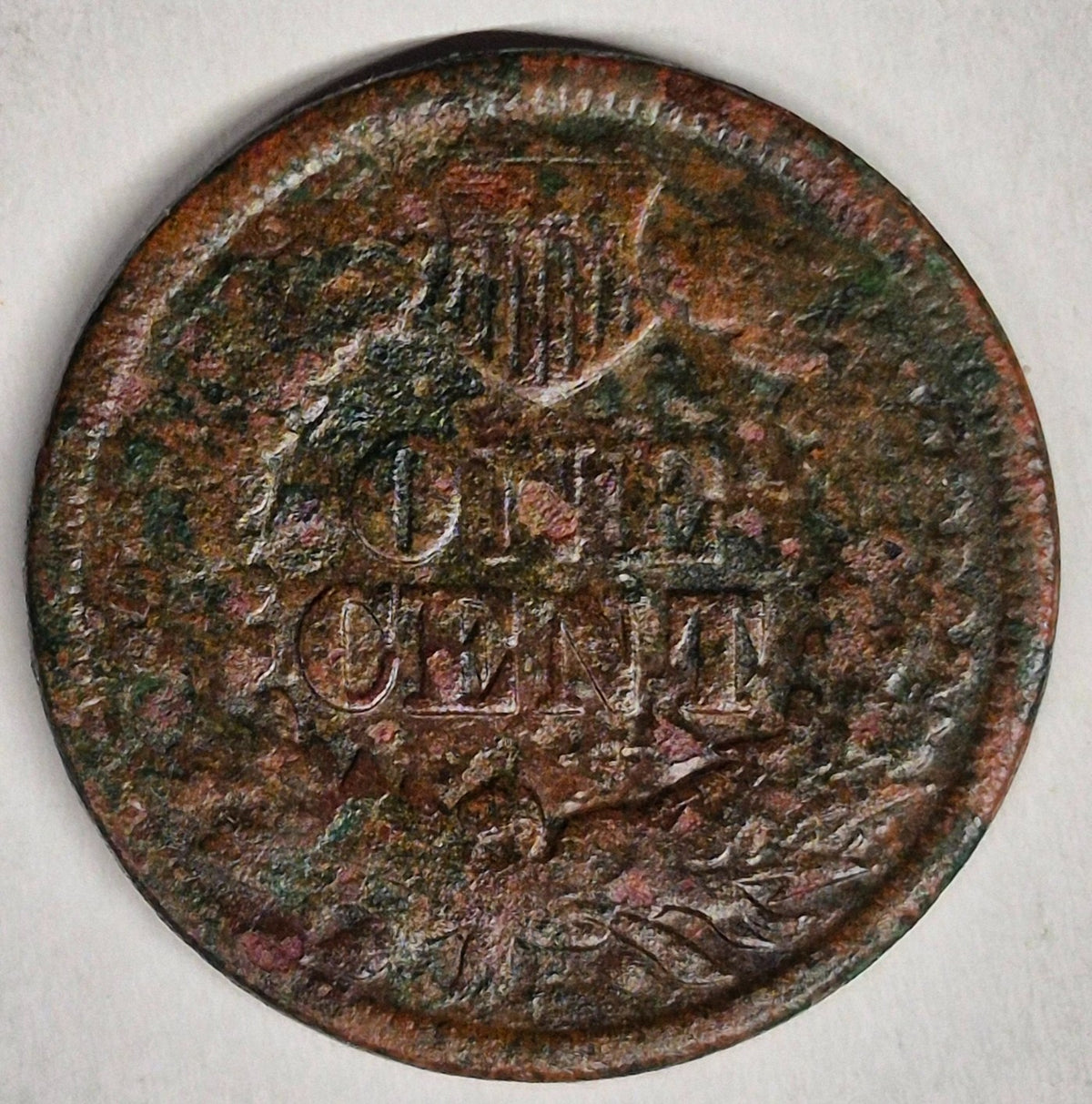 1865 Indian Head 1C AG or Less Features Corrosion 😎Reconditioner Challenge Coin
