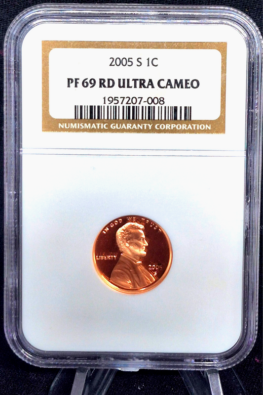 (2) 2005 S Proof Lincoln Cents Sequential #'s NGC Grade PF69 RD Red Ultra Cameo