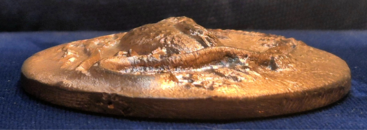 3.5 Oz Copper Hand Poured Raven Copper Bullion .999 Fine High Relief, One Of One