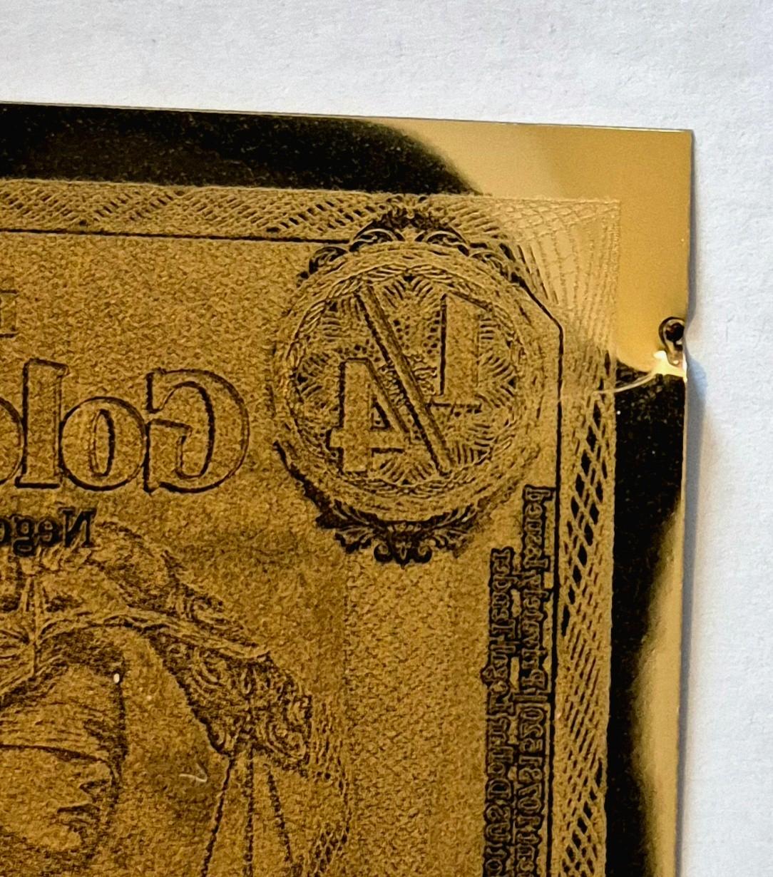 2026 - 1/4 IDAHO Goldback Aurum Gold Foil Note 1/4000 oz 24kt .999 ** DAMAGED**