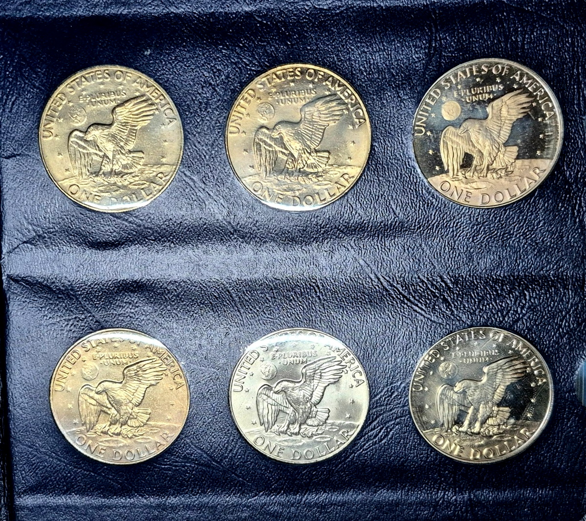 1971-1978 Complete (32) AU+ Coins, Whitman Classic Eisenhower Dollar Book Toners
