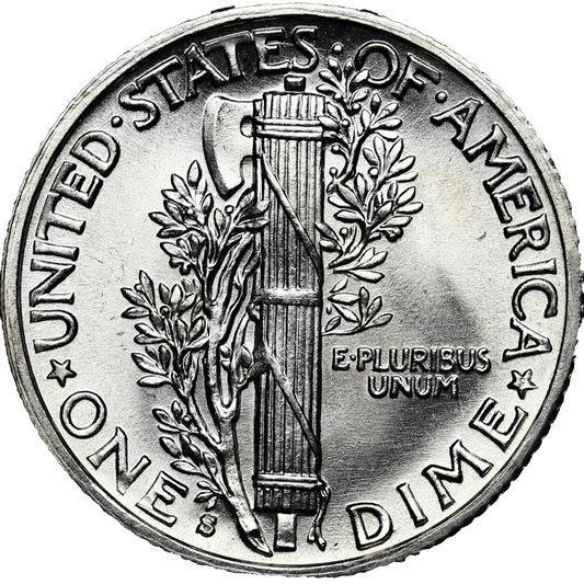 1940-S Mercury Dime BU Brilliant Uncirculated 90% Silver 10c Sharp Strike White