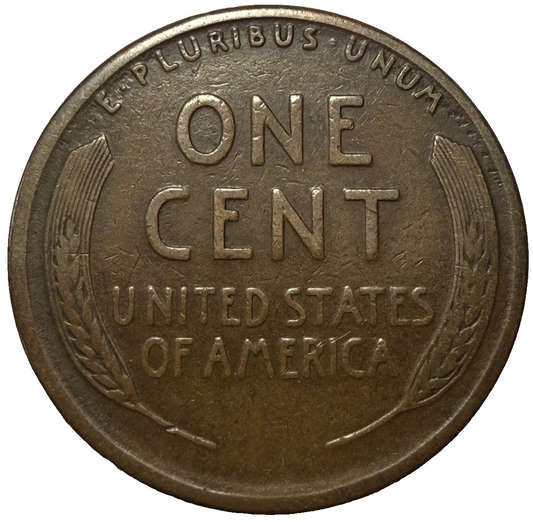 1916-S Lincoln Wheat Cent Penny FINE - VERY FINE Brown Copper 1c Coin