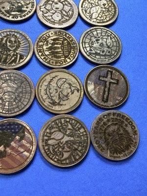 LOT OF 5 🔥 Laser Etched US Lincoln Cents Various Designs Randomly Selected 🔥