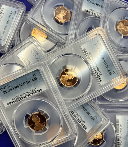 🔥  Lincoln 1c Proof Coins - PCGS ONLY PR69RD DCAM Graded Honest Abe Cent RANDOM