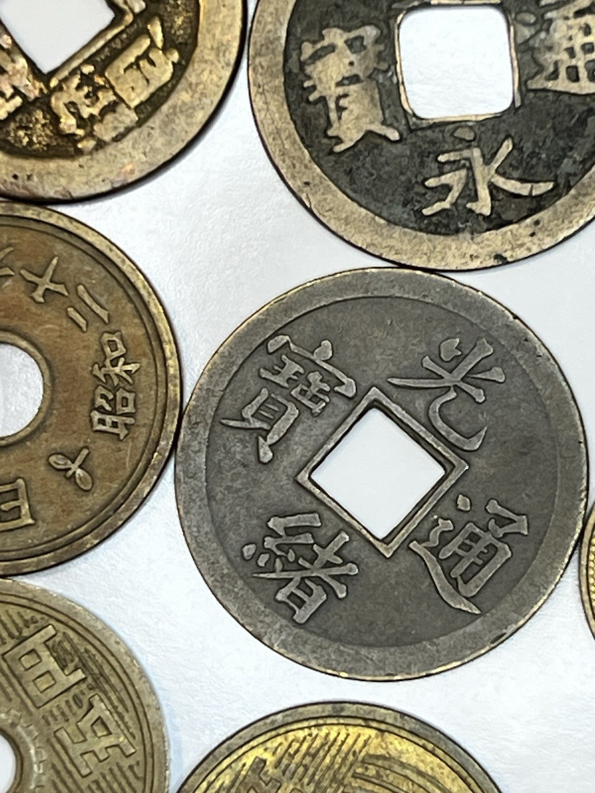 {Lot of 30} Unusual Shaped World Coins with Square and Round Holes