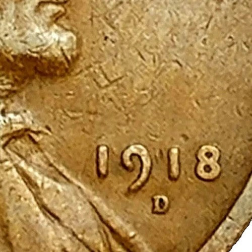 1918 D Lincoln Wheat Cent Good - Very Good (G-VG) Copper Average Circulated 1c