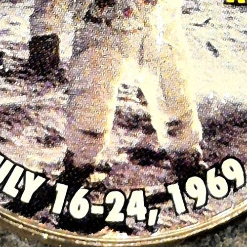 Apollo 11 First Man On The Moon Colorized Kennedy Half Dollar Coin Unique 50C