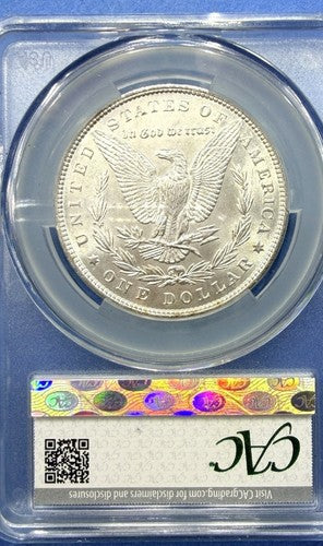 1896 Morgan Silver Dollar CAC UNC Details Cleaned Philadelphia Mint 90% Silver