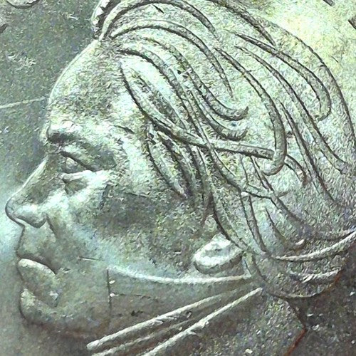 1970 F  GERMANY  5 MARK Ludwig van Beethoven 0.625 SILVER COIN .2251 ASW