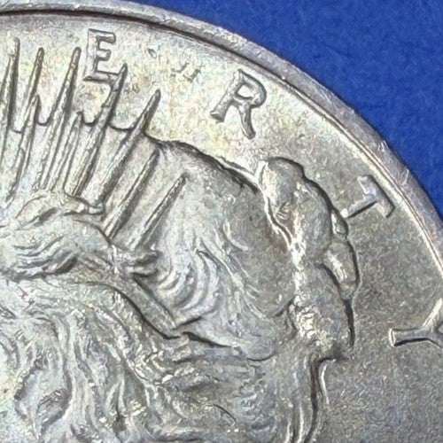 1922 Peace Silver Dollar $1 AU/BU 90% Silver Lightly Toned Philadelphia Coin