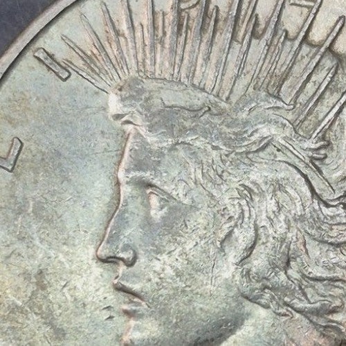 1922-D Peace Silver Dollar $1 AU About Uncirculated Denver Mint 90% Silver Toned