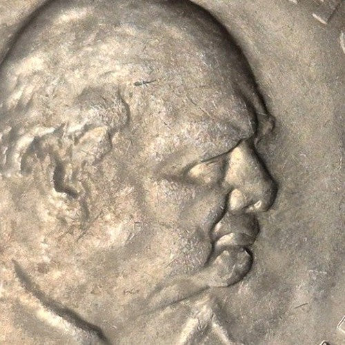1965 Great Britain Churchill Crown Commemorative Queen Elizabeth II KM910 Unc