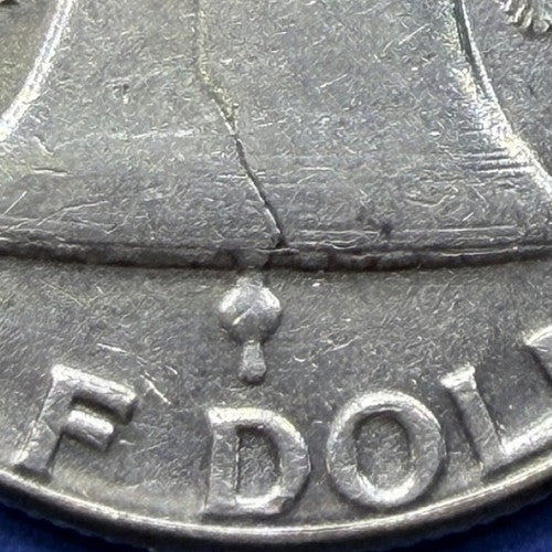 1960 Franklin Half Dollar 50C AU About Uncirculated 90% Silver Iridescent Toned