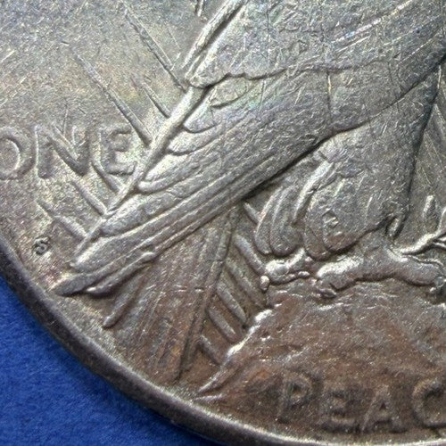 1924-S Peace Silver Dollar AU Semi Key Date Low Mintage 1.7M San Francisco Mint