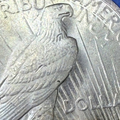 1922 Peace Silver Dollar $1 AU/BU 90% Silver Lightly Toned Philadelphia Coin
