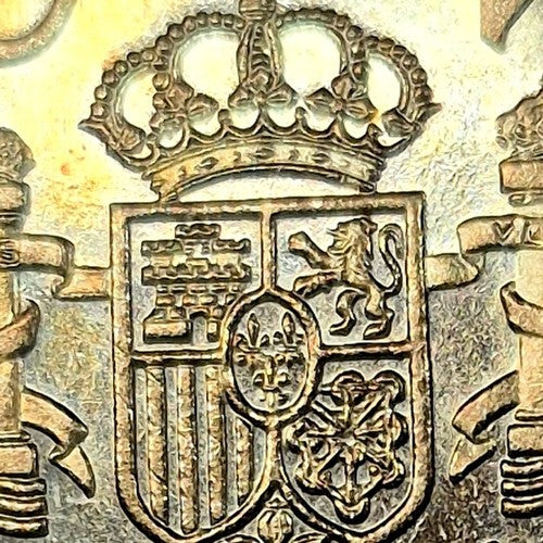1983 Spain 100 Pesetas Juan Carlos I AU Features Fleur De Lis Edge KM-826 Coin