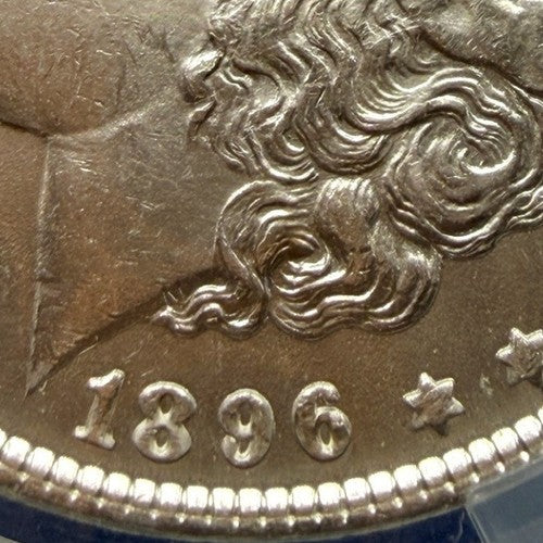 1896 Morgan Silver Dollar CAC UNC Details Cleaned Philadelphia Mint 90% Silver
