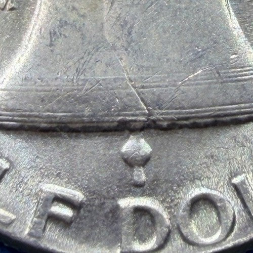 1954 Franklin Half Dollar 50C BU Brilliant Uncirculated 90% Silver Toned Coin - view 7
