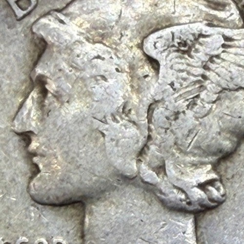 1945 Mercury Dime 10C VF Very Fine 90% Silver Winged Liberty Last Year US Coin