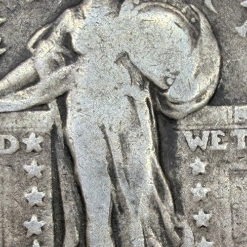 1930-S Standing Liberty Quarter 25C G Good 90% Silver Last Year San Fran Coin - view 6