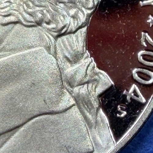 2004-S Jefferson Nickel PROOF Lewis & Clark Keelboat Westward Journey 5C Cameo