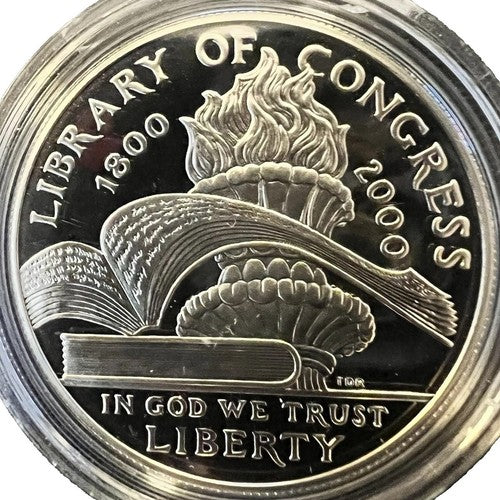 2000 P  LIBRARY OF CONGRESS 90% Silver Dollar Gem Proof 1800-2000