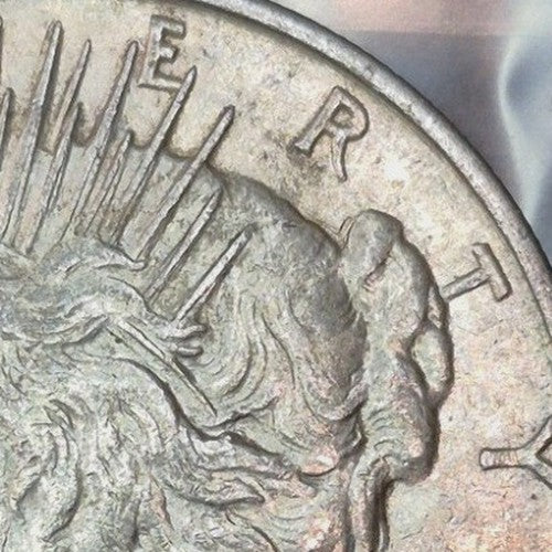 1922-D Peace Silver Dollar $1 AU About Uncirculated Denver Mint 90% Silver Toned