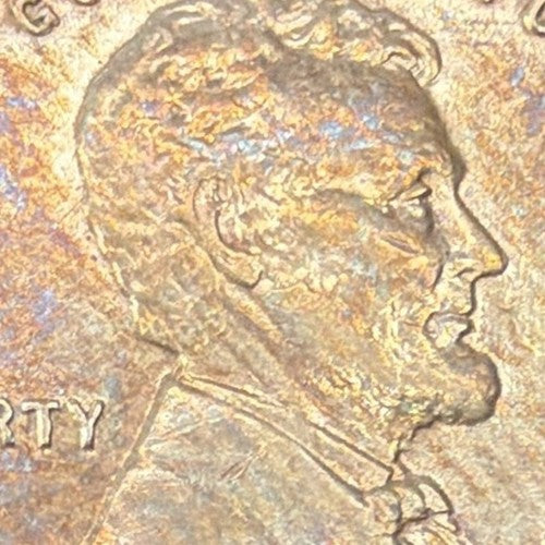 1927 Lincoln Wheat Cent 1C BU WOODY Wood Grain Toned Improper Alloy Mix