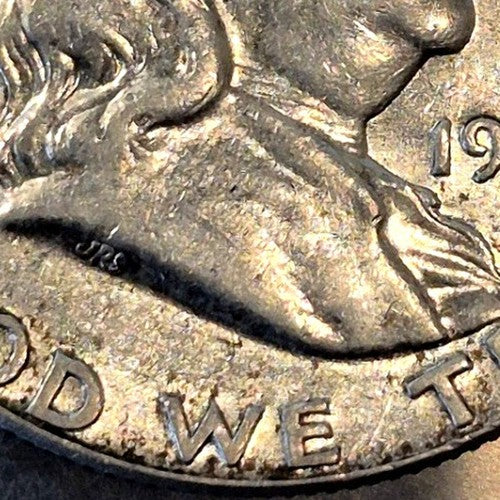 1963 D Franklin Half Dollar 50C 90% Silver XF Last Year of Issue Denver Mint