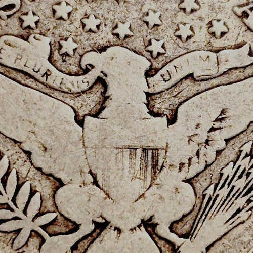 1908 D Barber Half Dollar 90% Silver G-VG Features Full Motto 50C