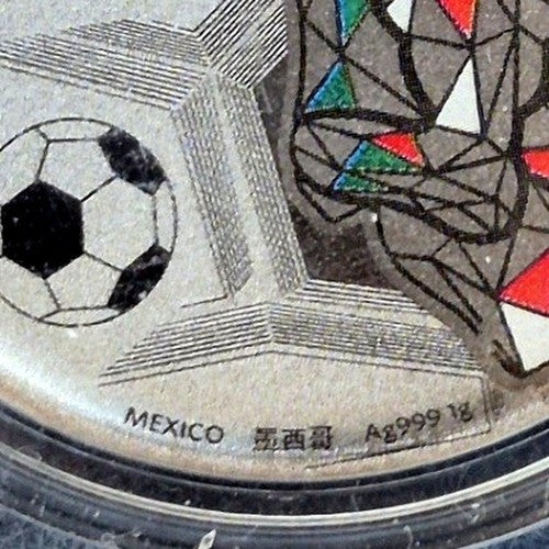 2018 FIFA World Cup Russia Mexico vs Germany 1g .999 Fine Silver Colorized Round
