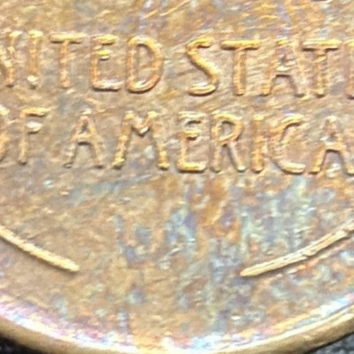 1927 Lincoln Wheat Cent 1C BU WOODY Wood Grain Toned Improper Alloy Mix
