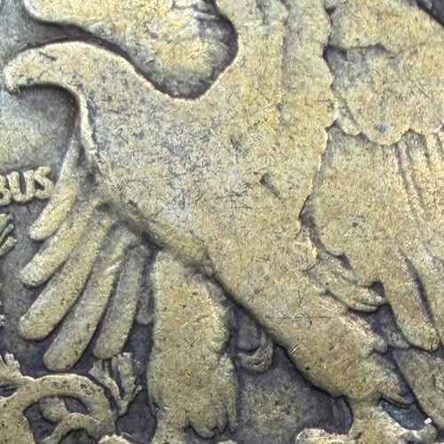 1943 Walking Liberty Half Dollar 50C VF 90% Silver Golden Toned WWII Era Coin