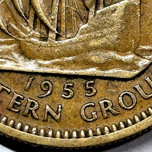 1955 British Caribbean Territories 5 cents KM-4 XF Features Coin Shown