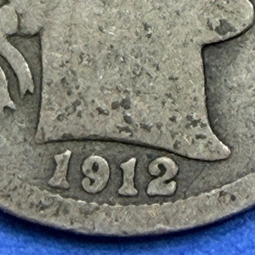 1912 Barber Dime 10C G Good 90% Silver Liberty Head Philadelphia Mint US Coin