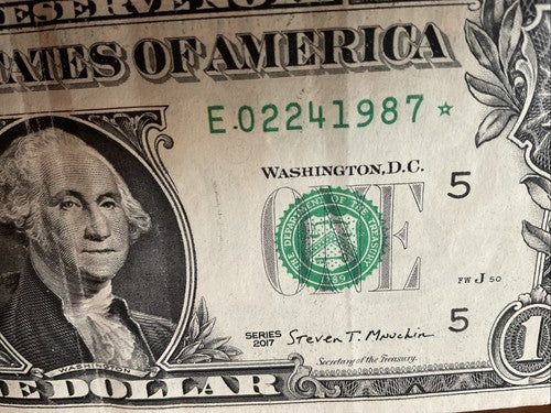 2017A $1 Star Note Birthday Serial 02241987 February 24 1987 Anniversary Gift