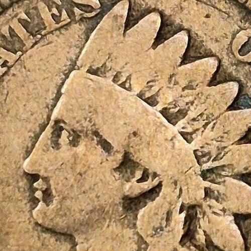 1859 Indian Head Cent Penny 1C Good Copper-Nickel Laurel Wreath 1st Year Type