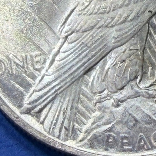1922 Peace Silver Dollar $1 AU/BU 90% Silver Lightly Toned Philadelphia Coin