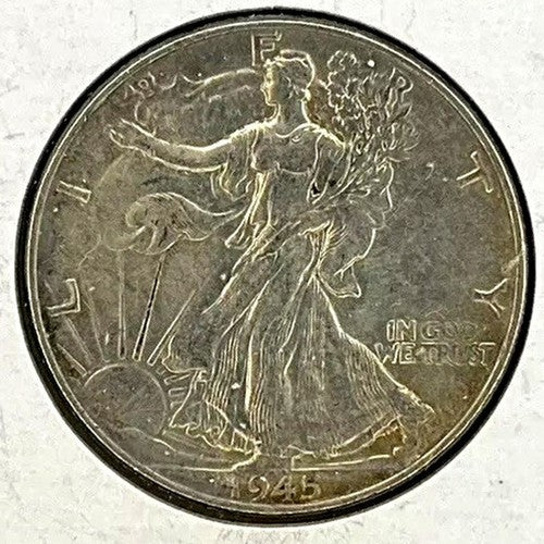 1945-P Walking Liberty 90% Silver Half Dollar Crisp AU-MS Features WW2 Era Coin
