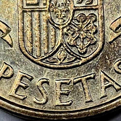 1983 Spain 100 Pesetas Juan Carlos I AU Features Fleur De Lis Edge KM-826 Coin
