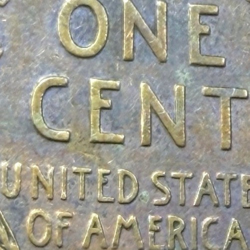 1917-S Lincoln Wheat Cent XF Toned San Francisco Mint Penny Rainbow Reverse 1C