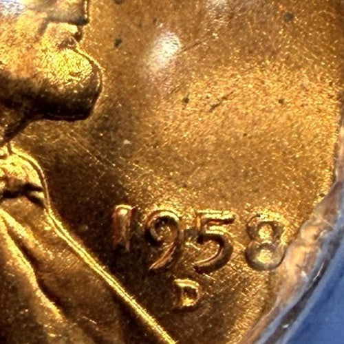 1958-D Lincoln Wheat Cent ICG MS65 RD Last Year Wheat Reverse Full Red Penny
